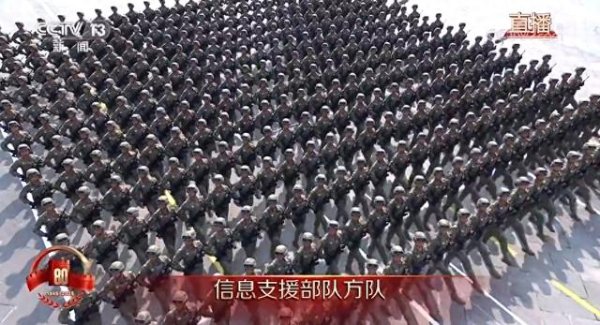 恒正网 信息支援部队方队首次亮相天安门广场